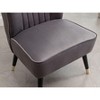 CAVINAS Luxury Accent Chair with Channel Tufted Back,Modern Leisure Chair for Living Room,Kitchen&Bedroom,Upholstered Lounge Chair - 3 of 4