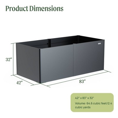 Umber Brown 32" Tall Metal Outdoor Raised Garden Bed