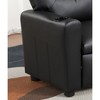 PU Leather Kids Recliner Chair with Cupholder, Seat Height and Black Plastic Legs - 4 of 4