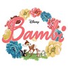 Juniors Womens Bambi Flower in Floral Circle With Butterfly T-Shirt - 2 of 4