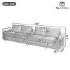 133" Modern Corduroy Deep Seat Sofa with Hidden Storage and USB Ports, 4-Seat Comfy Sofa for Living Room or Bedroom – The Pop Home - 4 of 4