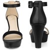 Perphy Women's Platform Ankle Strap Buckle Chunky Heel Sandals - 3 of 4