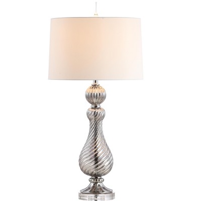 JONATHAN Y Murano Swirled Crystal/Glass LED Table Lamp