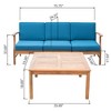Infurnic Patio Seating Sets Modern Outdoor Furniture Set Featuring Unique Design,Perfect for Gardens, Living Spaces, Blue, 75.75"*28.25"*33" - 4 of 4