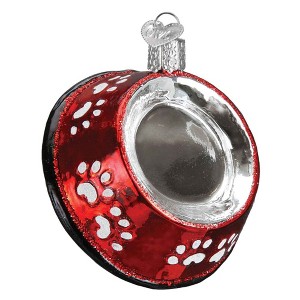 Old World Christmas 3.0 Inch Dog Bowl Loyalty Faithful Tree Ornaments - 1 of 3