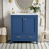 KTMBDW Double Door Bathroom Vanity with 30 Inch Sink, Quick Assembly Cabinet - 2 of 4