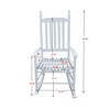 SKRAN Solid Hardwood Porch Rocker Chair, Wide Seat with Slatted Backrest and Armrests, Outdoor Rocking Chair for Porch, Balcony, or Garden - 3 of 4