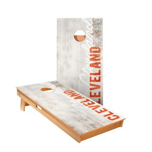 Skips Garage Cleveland Vintage Gameday Cornhole Boards - ACA Star Series - 1 of 1