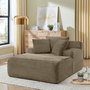 Lazy Single Sofa Upholstered Chaise Lounge Sleeper Sofa Leisure Lounge Chair, No Assembly Required - ModernLuxe - 1 of 4