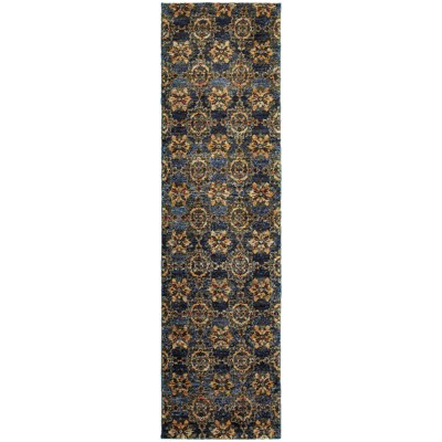 Oriental Weavers Andorra 6883C Blue/ Gold Indoor Area Rug - 2'3" x 8'