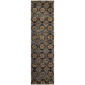 Oriental Weavers Andorra 6883C Blue/ Gold Indoor Area Rug - 2'3" x 8' - 1 of 3