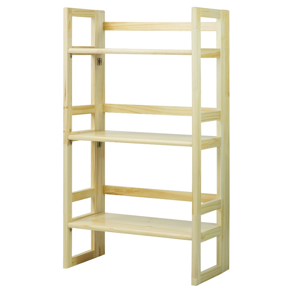 Photos - Garden & Outdoor Decoration 37" Folding Student Bookcase Natural - Flora Home