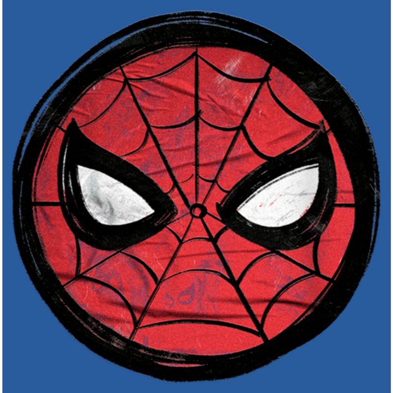 Women's Spider-Man: Beyond Amazing Mask Sketch Circle Racerback Tank Top, 2 of 5