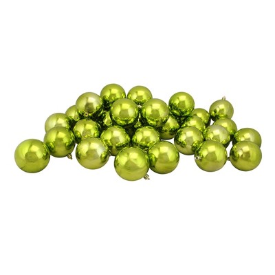 Northlight 32ct Shatterproof Shiny Christmas Ball Ornament Set 3.25" - Green