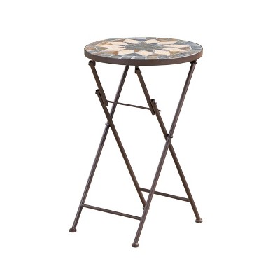 Silvester Stone Side Table - Beige/black - Christopher Knight Home ...