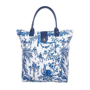 Signare USA The British Museum Chinoiserie Blue Folding Bag - 1 of 4