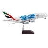 Airbus A380-800 Commercial Aircraft White with Blue Graphics "Gemini 200" Series 1/200 Diecast Model Airplane by GeminiJets - 2 of 4