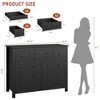 47"  Wooden Wide Chest of Drawers for Bedroom, Long Dresser TV Stand for Nursery, Living Room, Hallway - 3 of 4