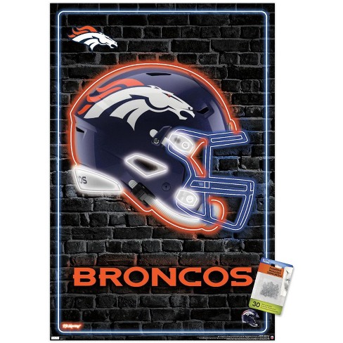 NFL Denver Broncos - Russell Wilson 22 Wall Poster with Push Pins, 22.375  x 34