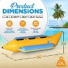 SereneLife Person Inflatable Banana Boat, Includes Storage Bag, Foot Pump, and Repair Kit, Tough and Thick, Reinforced Seats and Foot Areas - 2 of 4