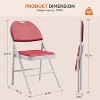 Folding Chairs, Portable Metal Chairs with Cushions and Non-Slip Feet Pads for Home and Office, Indoor and Outdoor Events - 2 of 4