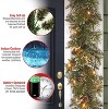6 ft Pre-Lit Glittery Bristle Artificial Christmas Garland, Decoration with Pinecones, 50 LED Lights, 138 Tips, Timer, Green - 4 of 4