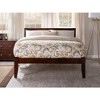 AFI Furnishings Orlando Full Platform Bed with Open Footboard and Turbo Charger in Walnut - 3 of 4