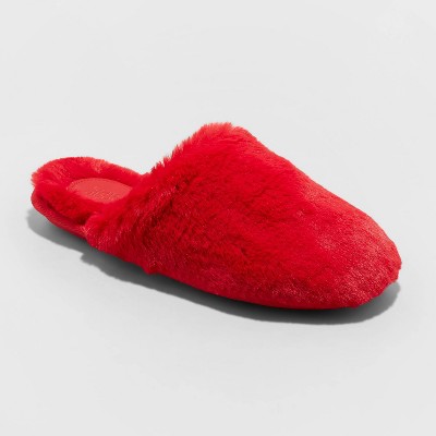 Womens red hot sale slippers