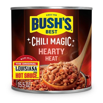 Bush's Chili Magic Hearty Heat Chili Starter Hot – 15.5oz