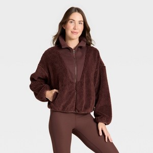 Women's High Pile & Ribbed Mix Jacket - All In Motion™ - 1 of 4