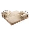 XIZZI Compact Foldable Sofa Bed, Spacious 80.52-inch Width in Soft Corduroy Fabric, Includes Gray, Black & Beige Color Options for Modern Home Decor - 2 of 4