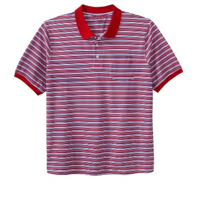 Liberty Blues by KingSize Men's Big & Tall Shrink-Less Pocket Piqué Polo