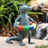 SPI Home Pool Time Alligator Garden Sculpture – 20" Tall Cast Aluminum Outdoor Decor - 4 of 4