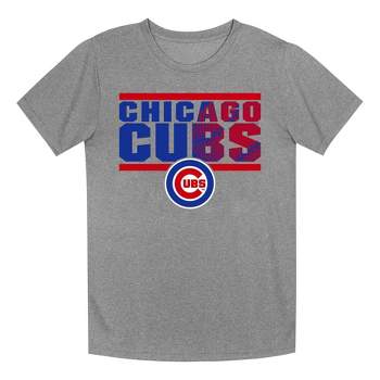 MLB Chicago Cubs Boys' Gray Poly T-Shirt