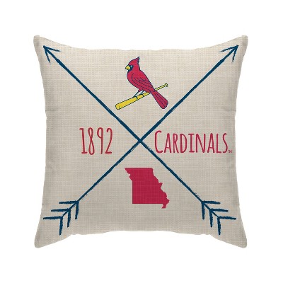 MLB St. Louis Cardinals Cross Arrow Decorative Throw Pillow