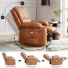 Electric Power Recliner Chair with Heat and Massage, Cup Holders, Extra Wide 27" Reclining Chair - 3 of 4