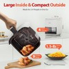 Beelicious 8-in-1 4QT Air Fryer, 450°F Digital Airfryer with Shake Reminder, Flavor-Lock Tech, Dishwasher-Safe, for 1-3 People, White - image 3 of 4