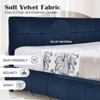 RISOKEYS Full Size L-Shaped Daybed - Velvet Upholstered Sofa Bed Frame with Wood Slats for Living Room,Bedroom - No Box Spring Needed - 3 of 4