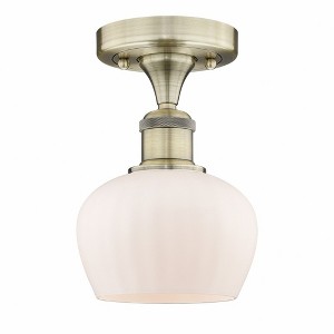 Fenton - 1 Light Semi-Flush Mount In Industrial Style-8.25 Inches Tall and 6.5 Inches Wide - 1 of 1