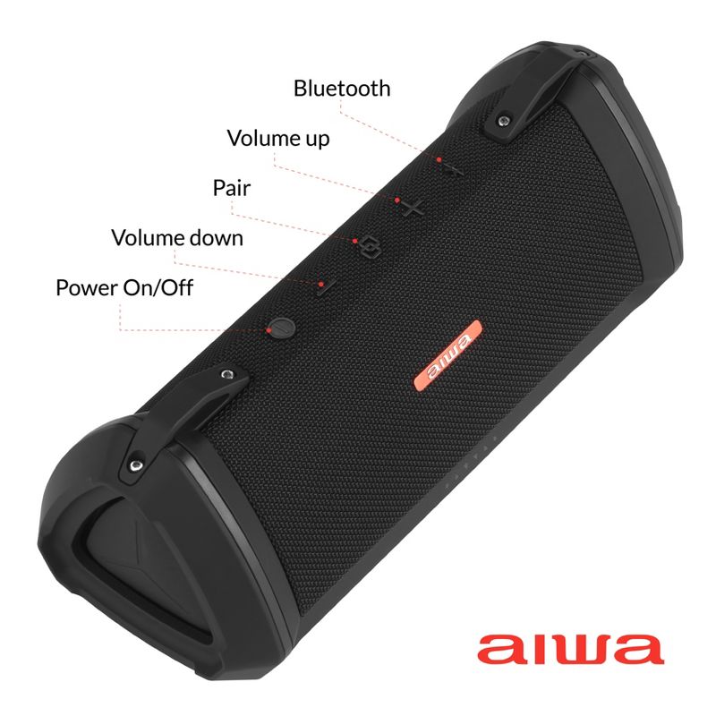 Aiwa Exos-3 Bluetooth Wireless Water Resistant Speaker, 4 of 10