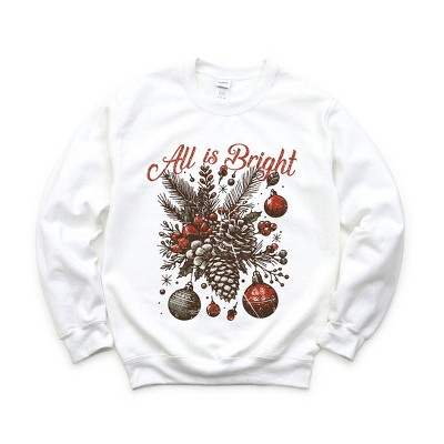 Simply Sage Market Women's Graphic Sweatshirt All Is Bright Pinecone