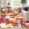 Modern Bright Floral Low Pile Non-Slip Washable Indoor Area Rugs for Living Room Dining Bedroom - 2 of 4