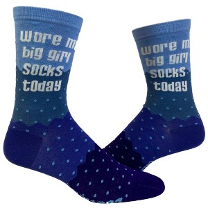 Crazy Dog T-Shirts Women's Wore My Big Girl Socks Today Socks Funny Motivational Girl Power Graphic Footwear - 1 of 4