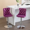 CAVINAS Velvet Swivel Bar Stools Set of 2,Counter Stools with Adjusatble Seat Height and Tufted Back,Kitchen Chair for Kitchen Island - 2 of 4