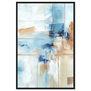 Art Remedy House of Lines I Blue Abstract Wall Art Framed - 1 of 4