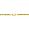Black Bow Jewelry 2.75mm 10k Yellow Gold Solid D/C Rope Chain Anklet or Bracelet, 9 Inch - 3 of 4