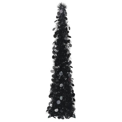 vidaXL Pop-up Artificial Christmas Tree Black 4 ft PET