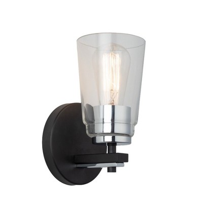 Artcraft Lighting Essex 1 - Light Vanity in  Black/Chrome