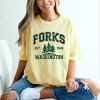 Forks Washington Distressed - Women's Garment Dyed Graphic T-Shirt - 3 of 4