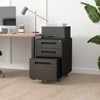 Compact 3-drawer mobile file cabinet with 5 anti-tip wheels¡ªfits under desks, stores legal/A4 files in waterproof steel for office organization. - 3 of 4